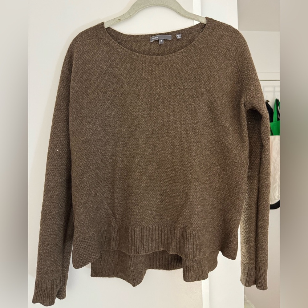 Vince brown waffle sweater